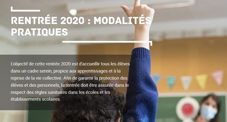 Modalités pratiques Rentrée 2020 / 2021