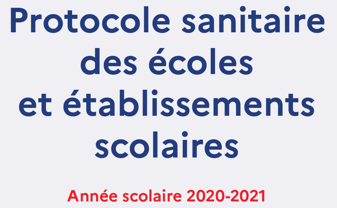 Protocole sanitaire Rentrée 2020 / 2021